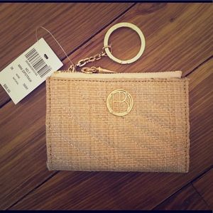 Henri Bendel NWT No.7 Mini Zip Straw ID case